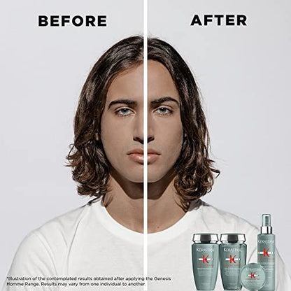 Kerastase Genesis Homme Bain De Masse Shampoo For Men - Thickening & Strengthening Shampoo, Cleanses Weakened Hair & Scalp, 8.5 Fl Oz Avelisse