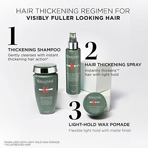Kerastase Genesis Homme Bain De Masse Shampoo For Men - Thickening & Strengthening Shampoo, Cleanses Weakened Hair & Scalp, 8.5 Fl Oz Avelisse