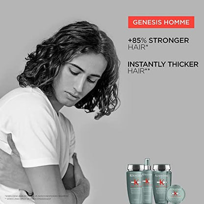 Kerastase Genesis Homme Bain De Masse Shampoo For Men - Thickening & Strengthening Shampoo, Cleanses Weakened Hair & Scalp, 8.5 Fl Oz Avelisse