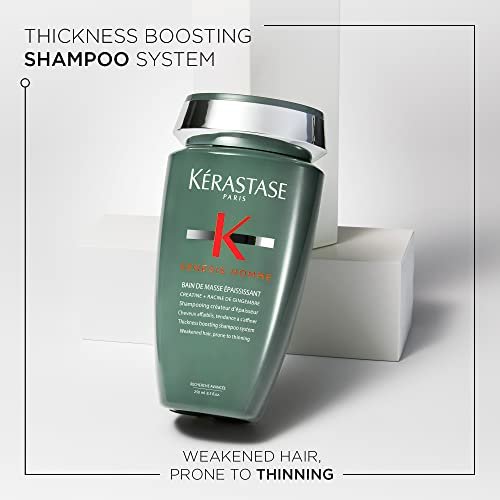 Kerastase Genesis Homme Bain De Masse Shampoo For Men - Thickening & Strengthening Shampoo, Cleanses Weakened Hair & Scalp, 8.5 Fl Oz Avelisse