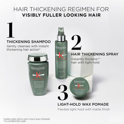 Kerastase Genesis Homme Bain De Masse Shampoo For Men - Thickening & Strengthening Shampoo, Cleanses Weakened Hair & Scalp, 8.5 Fl Oz Avelisse