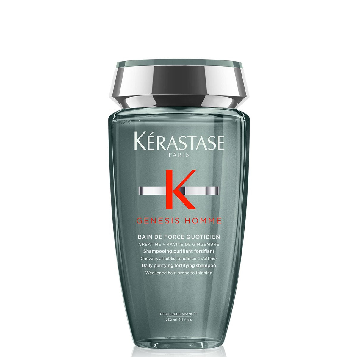 Kerastase Genesis Homme Bain De Force Shampoo For Men - Deep Cleansing & Hydrating, For Weakened Hair & Beard, 8.5 Fl Oz Avelisse