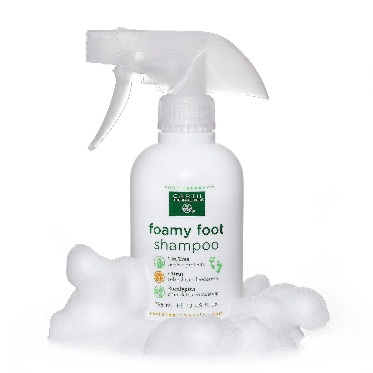 Earth Therapeutics Foamy Foot Shampoo – Gentle Cleansing Foam for Dry, Cracked Feet (10 fl oz) - görsel 2