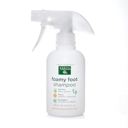 Earth Therapeutics Foamy Foot Shampoo – Gentle Cleansing Foam for Dry, Cracked Feet (10 fl oz)