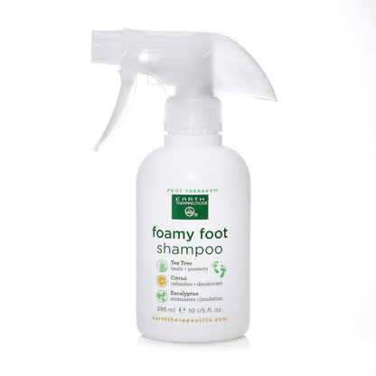 Earth Therapeutics Foamy Foot Shampoo – Gentle Cleansing Foam for Dry, Cracked Feet (10 fl oz)