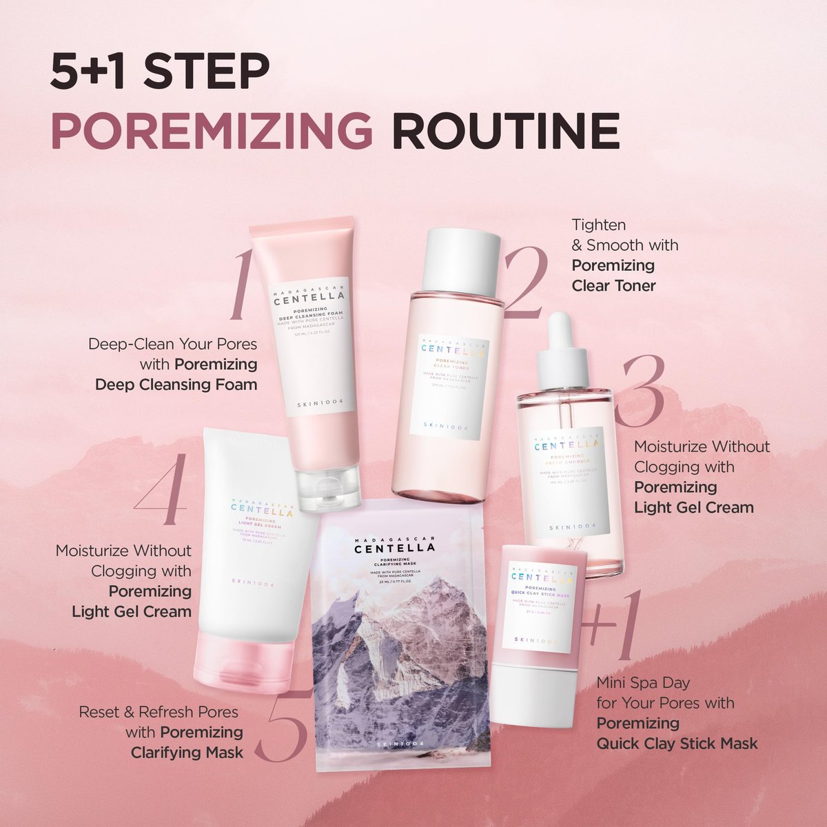 SKIN1004 Poremizing Clear Toner - 7.10 fl.oz (210ml) - Korean Face Toner with Himalayan Pink Salt & Madagascar Centella for Pore Care & Oil Balance - görsel 15
