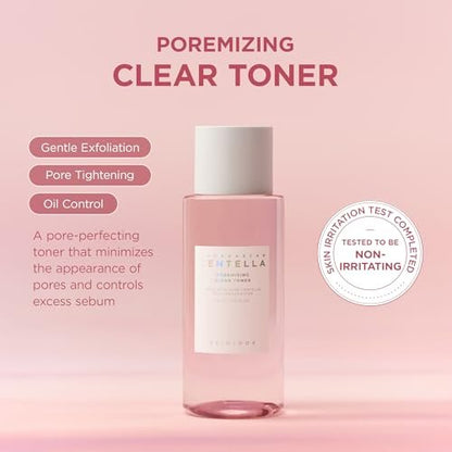 SKIN1004 Poremizing Clear Toner - 7.10 fl.oz (210ml) - Korean Face Toner with Himalayan Pink Salt & Madagascar Centella for Pore Care & Oil Balance