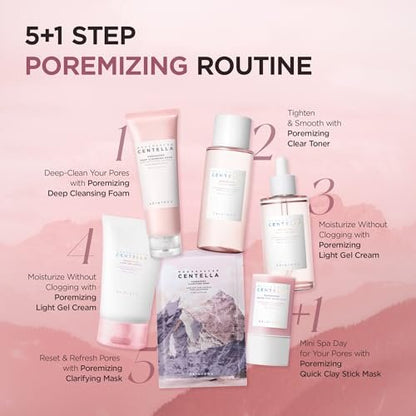 SKIN1004 Poremizing Clear Toner - 7.10 fl.oz (210ml) - Korean Face Toner with Himalayan Pink Salt & Madagascar Centella for Pore Care & Oil Balance