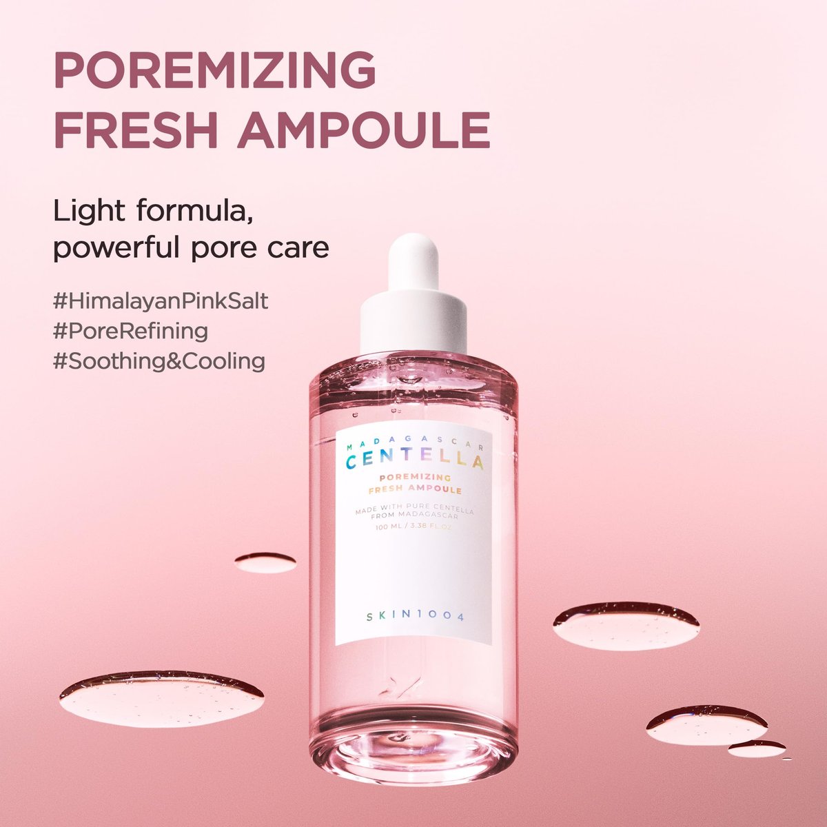 SKIN1004 Madagascar Centella Poremizing Fresh Ampoule 3.38 fl. oz (100ml) – Soothing Hydration for Oily & Combination Skin Avelisse