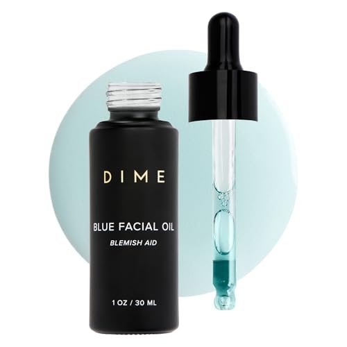 DIME Blue Facial Oil – Blemish Spot Treatment with Blue Tansy, Black Cumin Seed, Rosehip & Grapeseed Oils (1 oz / 30 mL) Avelisse