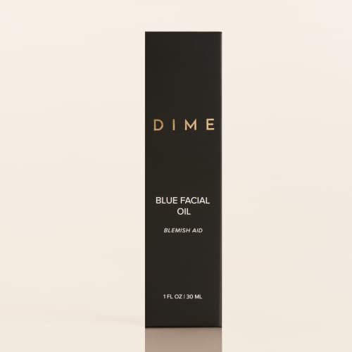 DIME Blue Facial Oil – Blemish Spot Treatment with Blue Tansy, Black Cumin Seed, Rosehip & Grapeseed Oils (1 oz / 30 mL) Avelisse