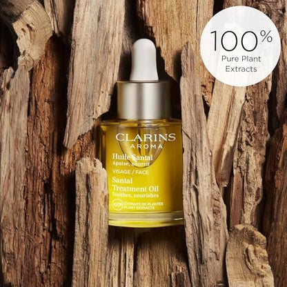 Clarins Santal Face Oil Treatment – Hydrates, Smoothes, and Comforts Dry Skin | Minimizes Fine Lines | 100% Natural Plant Extracts Avelisse