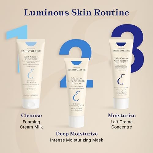 Embryolisse Intense Moisturizing Face Mask – Ultra-Hydrating Hyaluronic Acid Treatment for Plump, Soothed Skin (1.7 Fl Oz) Avelisse