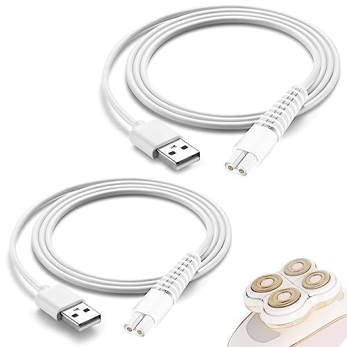 Charging Cable Replacement for Flawless Legs Shaver, 2 Pack Power Cord for Finishing Touch Flawless Legs Hair Remover, White - görsel 2