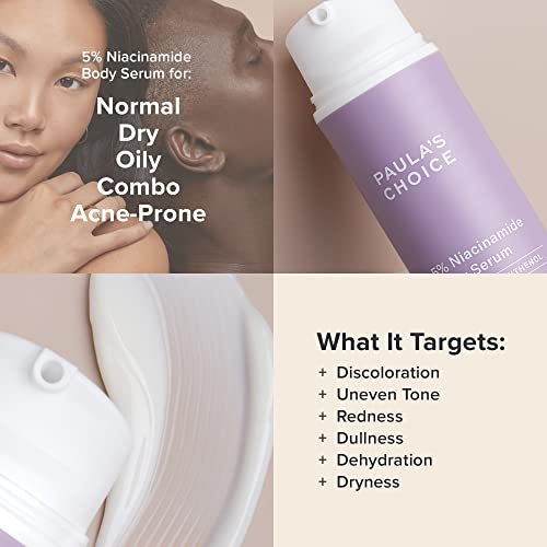 Paula's Choice 5% Niacinamide Body Treatment - Vitamin B3 & B5 Lotion for Discoloration, Redness, Wrinkles & Uneven Tone on Chest, Arms & Legs, Fragrance-Free, 4 Fl Oz Avelisse