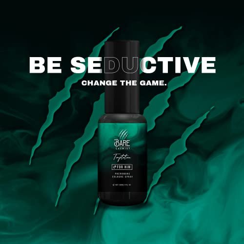 Bare Chemist Temptation Pheromone Cologne for Men – Extra Strong, Concentrated Formula to Attract Women (1 Fl Oz) Avelisse