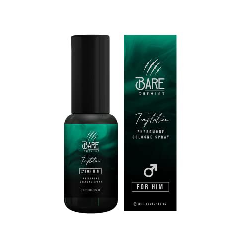 Bare Chemist Temptation Pheromone Cologne for Men – Extra Strong, Concentrated Formula to Attract Women (1 Fl Oz) Avelisse