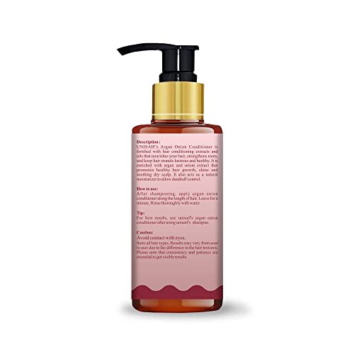 Unisaif Argan Onion Organic Conditioner - Nourishes & Strengthens Hair, Sulphate Free & Paraben Free (100 ml) - görsel 6