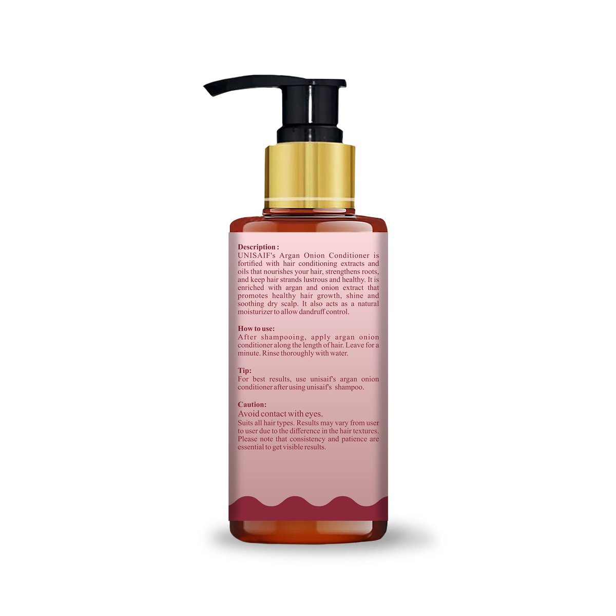 Unisaif Argan Onion Organic Conditioner - Nourishes & Strengthens Hair, Sulphate Free & Paraben Free (100 ml) - görsel 5