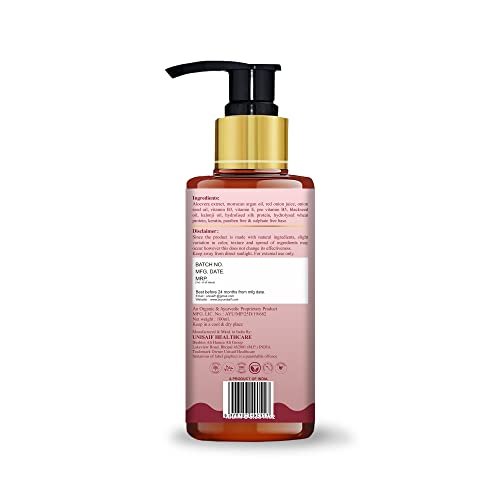Unisaif Argan Onion Organic Conditioner - Nourishes & Strengthens Hair, Sulphate Free & Paraben Free (100 ml) - görsel 4