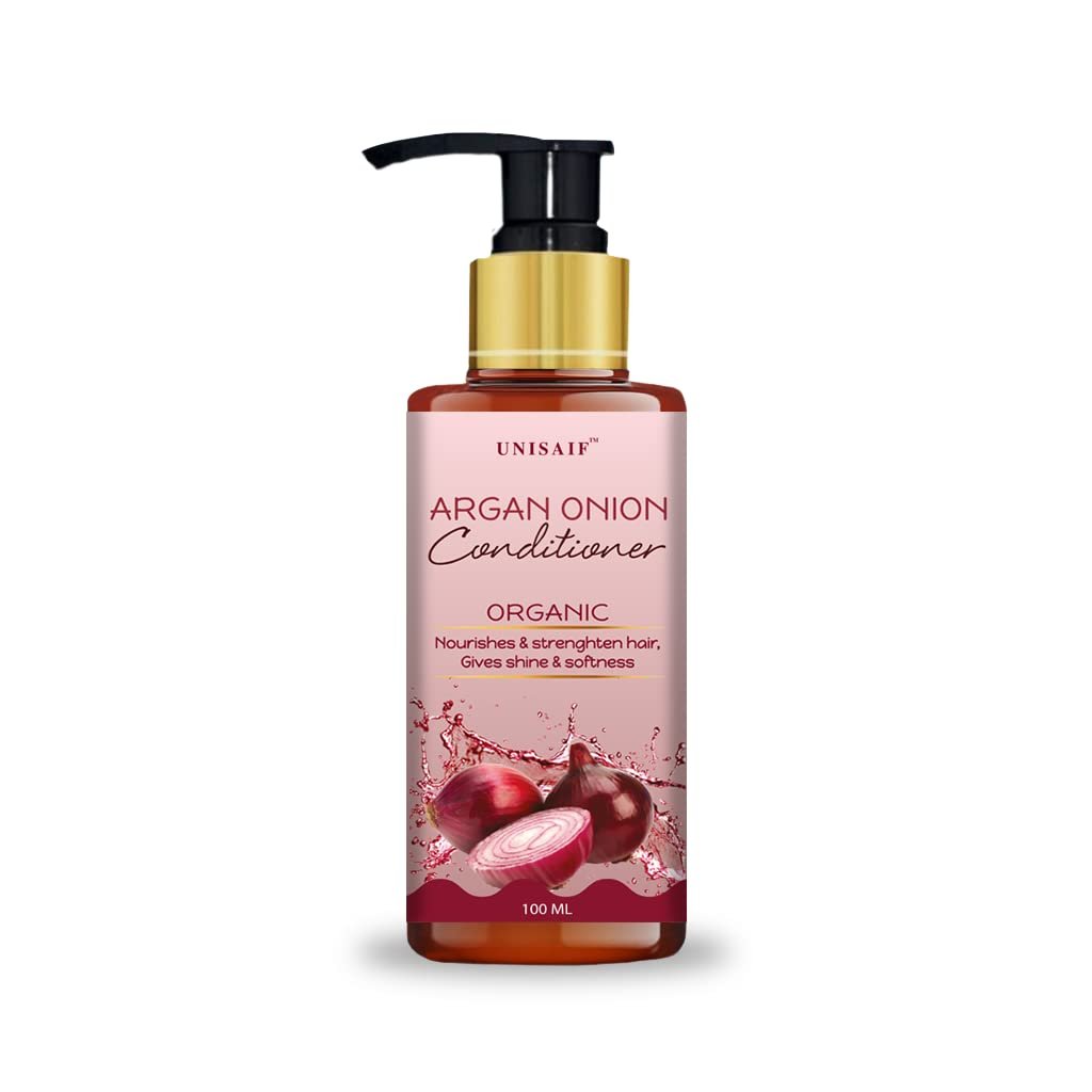 Unisaif Argan Onion Organic Conditioner - Nourishes & Strengthens Hair, Sulphate Free & Paraben Free (100 ml) - görsel 1