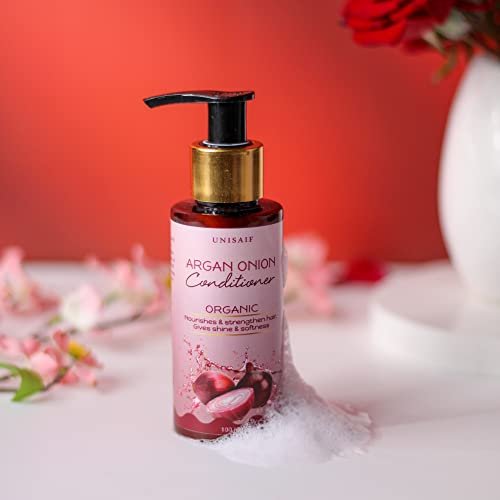 Unisaif Argan Onion Organic Conditioner - Nourishes & Strengthens Hair, Sulphate Free & Paraben Free (100 ml) - görsel 8
