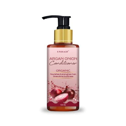 Unisaif Argan Onion Organic Conditioner - Nourishes & Strengthens Hair, Sulphate Free & Paraben Free (100 ml)
