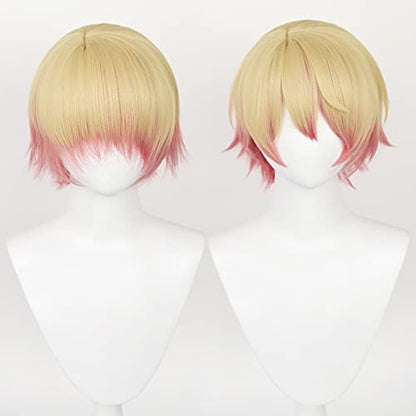 Blonde Orange Straight Hair Wig with Bangs for Women | PWEINCY Synthetic Party Wig Avelisse