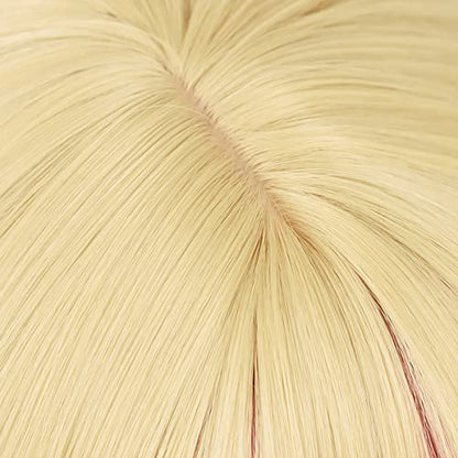 Blonde Orange Straight Hair Wig with Bangs for Women | PWEINCY Synthetic Party Wig Avelisse