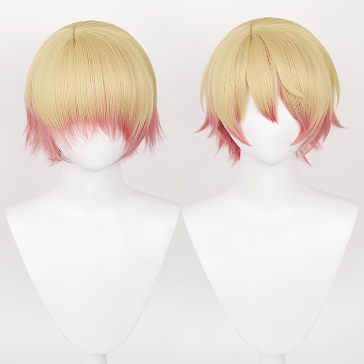 Blonde Orange Straight Hair Wig with Bangs for Women | PWEINCY Synthetic Party Wig Avelisse