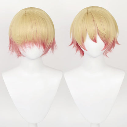 Blonde Orange Straight Hair Wig with Bangs for Women | PWEINCY Synthetic Party Wig Avelisse