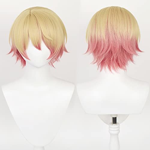 Blonde Orange Straight Hair Wig with Bangs for Women | PWEINCY Synthetic Party Wig Avelisse