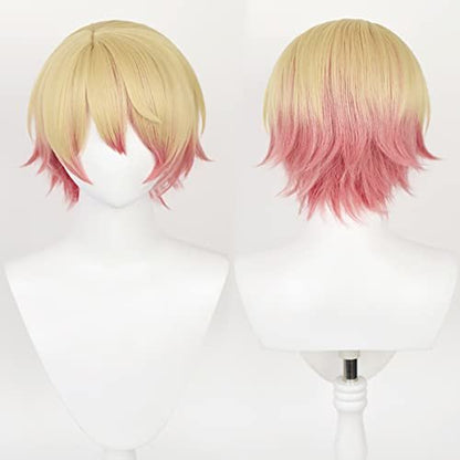 Blonde Orange Straight Hair Wig with Bangs for Women | PWEINCY Synthetic Party Wig Avelisse