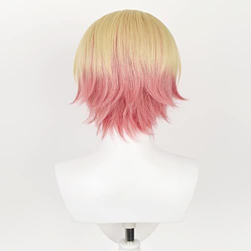 Blonde Orange Straight Hair Wig with Bangs for Women | PWEINCY Synthetic Party Wig Avelisse