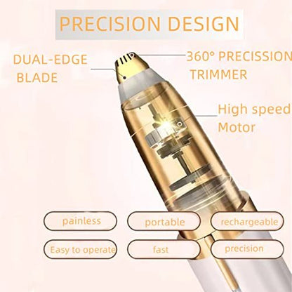 Colordiary Women's Electric Eyebrow Hair Remover - LED Light, Stainless Steel Blade, Rechargeable, Anti-Allergenic