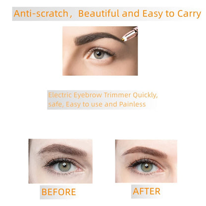 Colordiary Women's Electric Eyebrow Hair Remover - LED Light, Stainless Steel Blade, Rechargeable, Anti-Allergenic