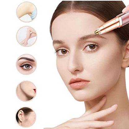 Colordiary Women's Electric Eyebrow Hair Remover - LED Light, Stainless Steel Blade, Rechargeable, Anti-Allergenic