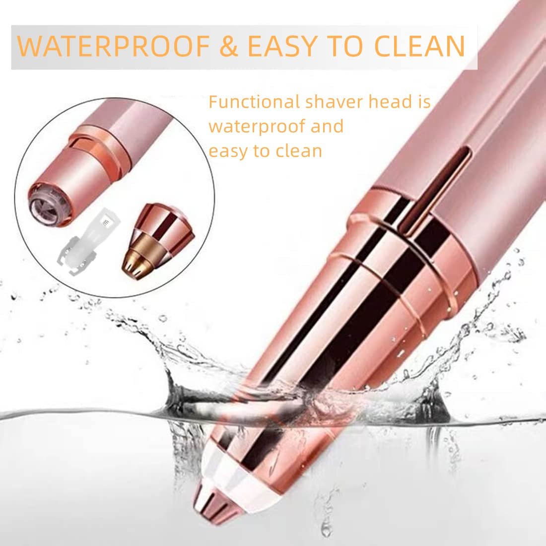 Colordiary Women's Electric Eyebrow Hair Remover - LED Light, Stainless Steel Blade, Rechargeable, Anti-Allergenic - görsel 6