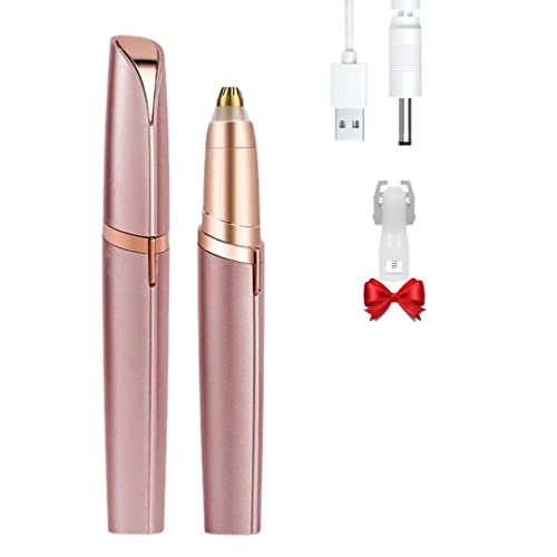 Colordiary Women's Electric Eyebrow Hair Remover - LED Light, Stainless Steel Blade, Rechargeable, Anti-Allergenic - görsel 2