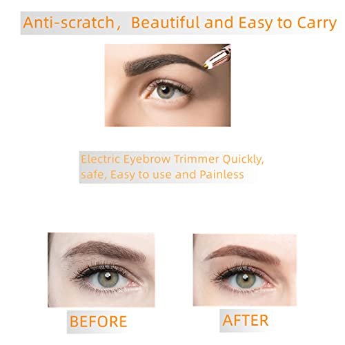 Colordiary Women's Electric Eyebrow Hair Remover - LED Light, Stainless Steel Blade, Rechargeable, Anti-Allergenic - görsel 4
