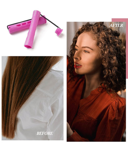 DF DUALFERV 60-Pack Purple Perm Rods 0.75 Inch - Plastic Cold Hair Roller Curlers for Natural Hair, Long Medium Short Hair Styling Tool Avelisse