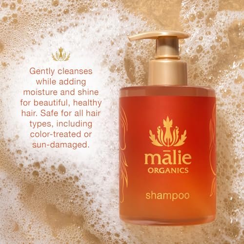 Mālie Organics Shampoo, Mango Nectar Scent, Daily Cleanse for All Hair Types, Kukui Nut Oil + Macadamia Nut Oil + Quinoa Protein, Vegan, 14 Fl Oz Avelisse