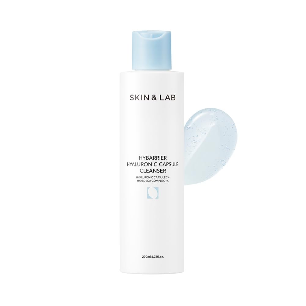 SKIN&LAB Hybarrier Hyaluronic Capsule Cleanser - Daily Gel Cleanser with Hyaluronic Capsules & Hyaldeca Complex for All Skin Types, 6.76 fl oz - görsel 1