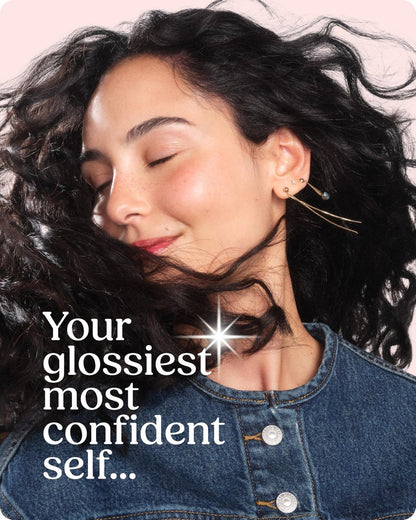 Glaze Supergloss Color Conditioning Gloss with Dispensing Pump – Hydrating Semi-Permanent Color Hair Gloss & Shine Boost – Vegan, Cruelty-Free – 6.4 fl oz – Lustrous Ebony (Blue Black) Avelisse
