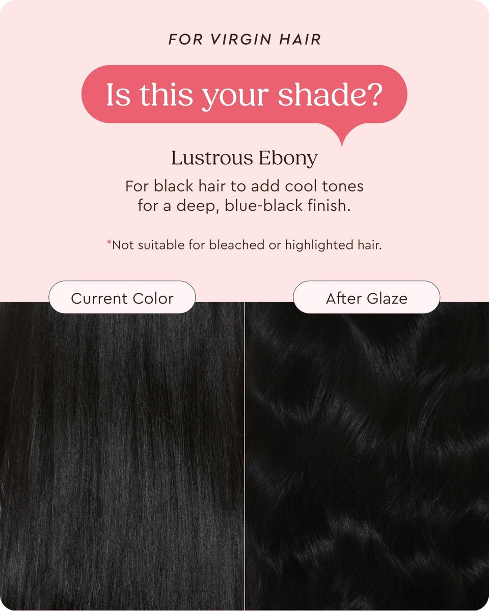 Glaze Supergloss Color Conditioning Gloss with Dispensing Pump – Hydrating Semi-Permanent Color Hair Gloss & Shine Boost – Vegan, Cruelty-Free – 6.4 fl oz – Lustrous Ebony (Blue Black) Avelisse