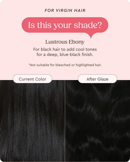Glaze Supergloss Color Conditioning Gloss with Dispensing Pump – Hydrating Semi-Permanent Color Hair Gloss & Shine Boost – Vegan, Cruelty-Free – 6.4 fl oz – Lustrous Ebony (Blue Black) Avelisse