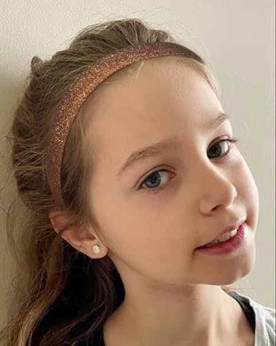 doboi 15 Colors Toddler Headbands - Sparkle Glitter Thin Plastic Headbands for Girls - Non-Slip Fashion Hairbands - görsel 12