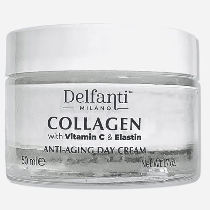 Delfanti-Milano COLLAGEN with VITAMIN C & ELASTIN Sculpting & Lifting Anti-Aging Day Cream - Face and Neck Moisturizer - Made in Italy (1.69 Fl Oz) Avelisse
