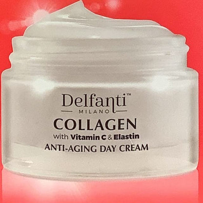 Delfanti-Milano COLLAGEN with VITAMIN C & ELASTIN Sculpting & Lifting Anti-Aging Day Cream - Face and Neck Moisturizer - Made in Italy (1.69 Fl Oz) Avelisse