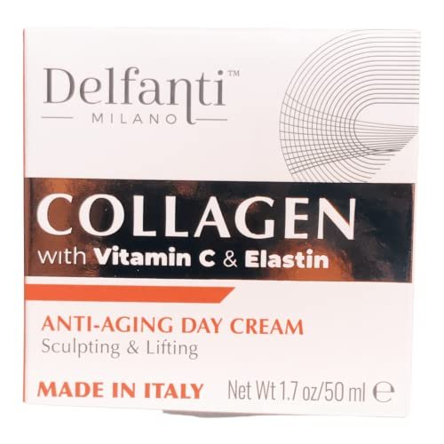 Delfanti-Milano COLLAGEN with VITAMIN C & ELASTIN Sculpting & Lifting Anti-Aging Day Cream - Face and Neck Moisturizer - Made in Italy (1.69 Fl Oz) Avelisse